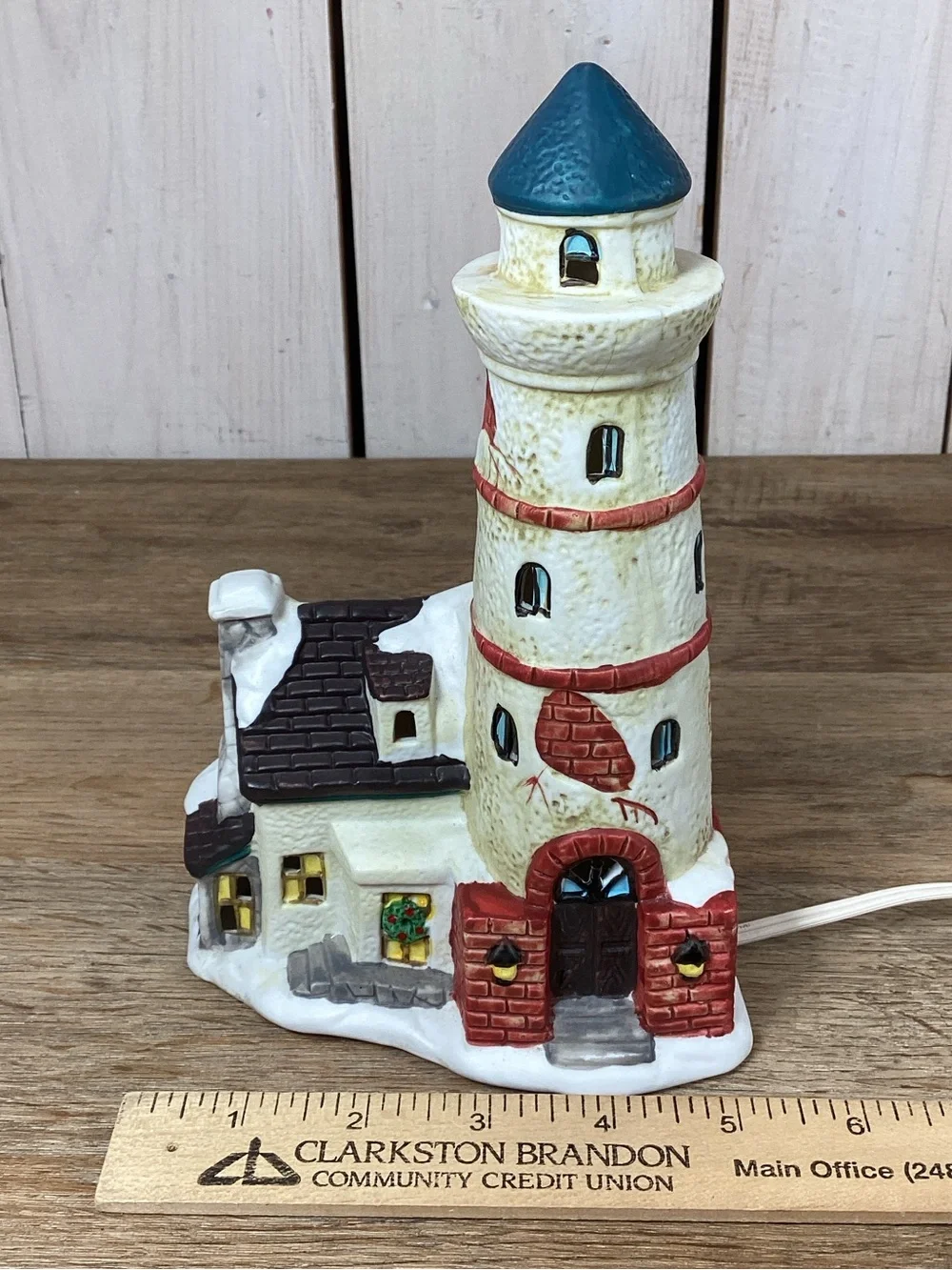 Ceramic Lighted Holiday Lighthouse Christmas